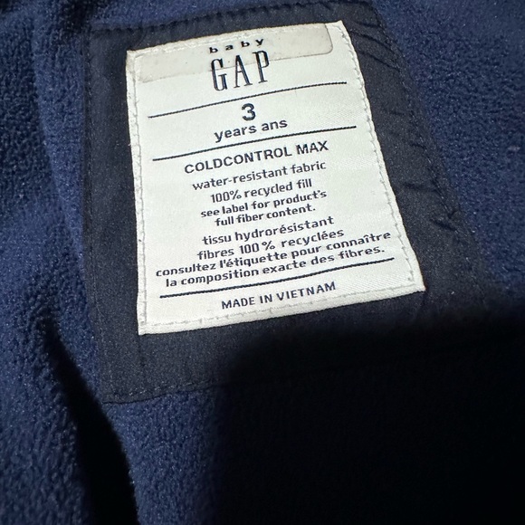 Gap puffer coat- Size 3T- colour Blue - Picture 5 of 6